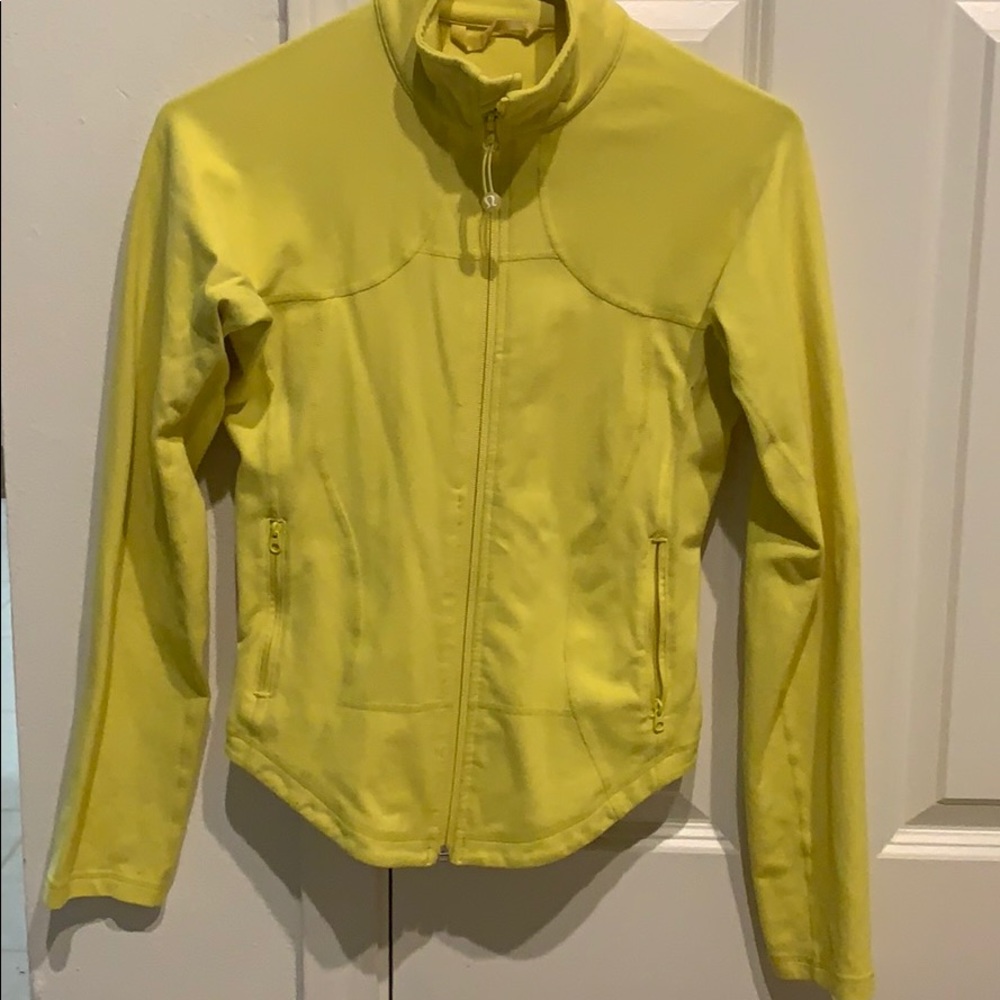 Yellow LuluLemon zip up